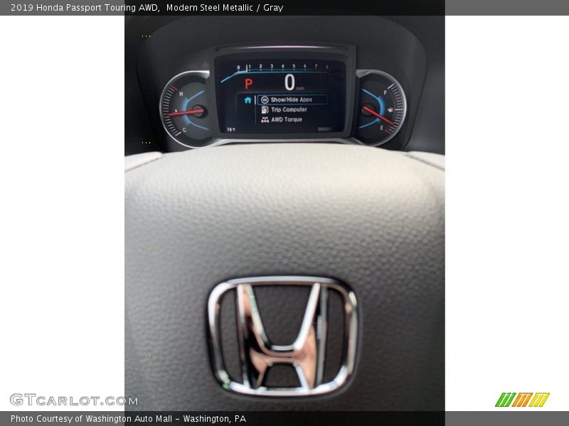 Modern Steel Metallic / Gray 2019 Honda Passport Touring AWD