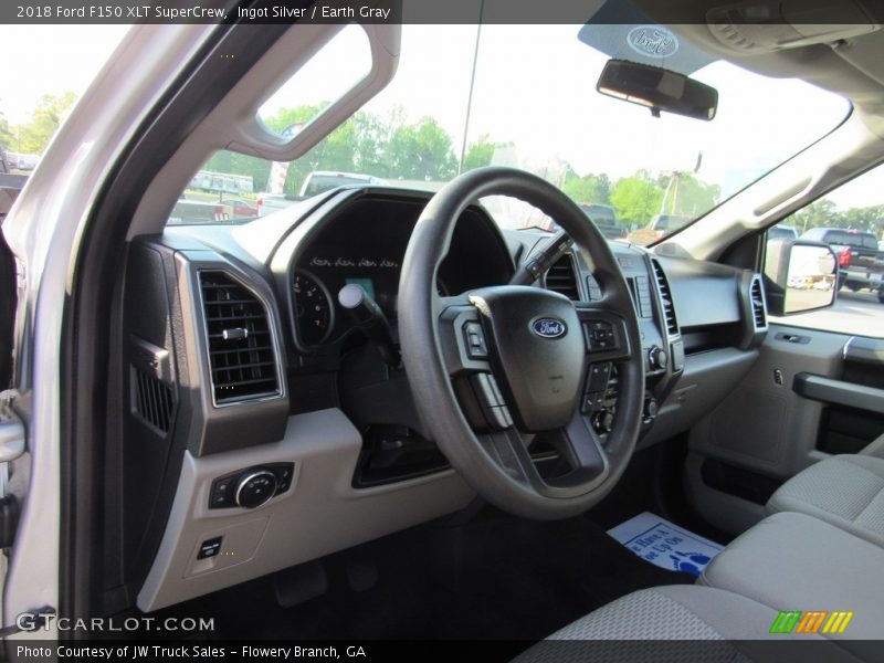 Ingot Silver / Earth Gray 2018 Ford F150 XLT SuperCrew