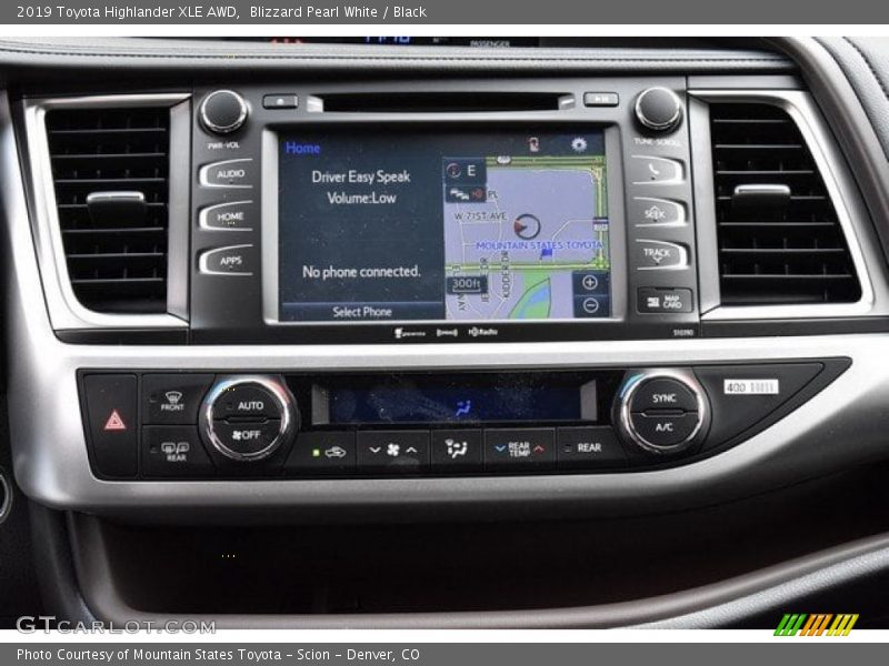 Blizzard Pearl White / Black 2019 Toyota Highlander XLE AWD
