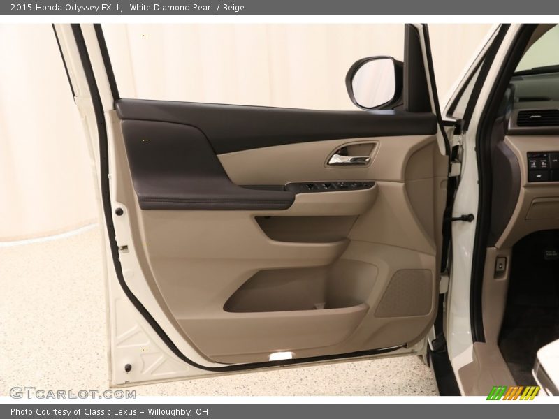 White Diamond Pearl / Beige 2015 Honda Odyssey EX-L