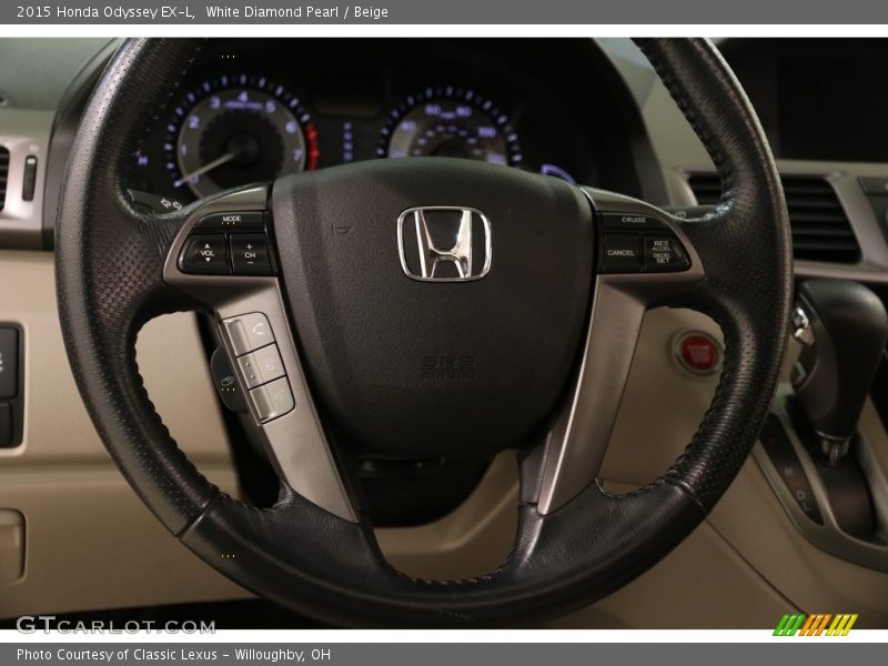 White Diamond Pearl / Beige 2015 Honda Odyssey EX-L