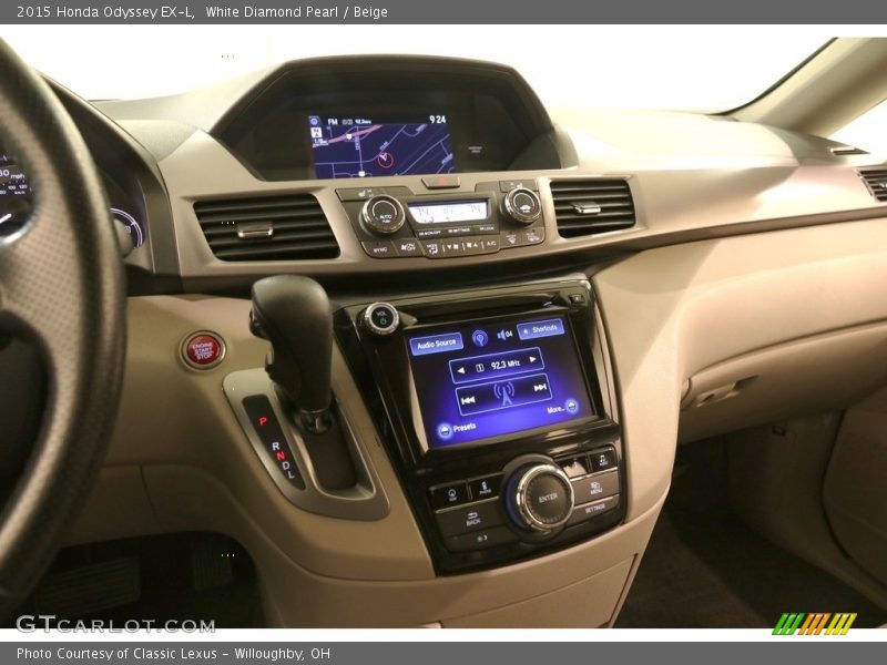 White Diamond Pearl / Beige 2015 Honda Odyssey EX-L