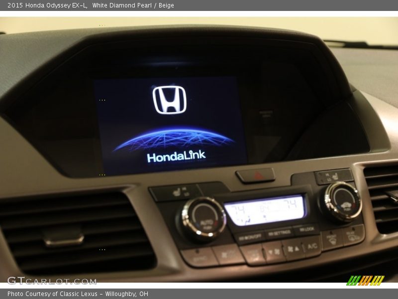 White Diamond Pearl / Beige 2015 Honda Odyssey EX-L