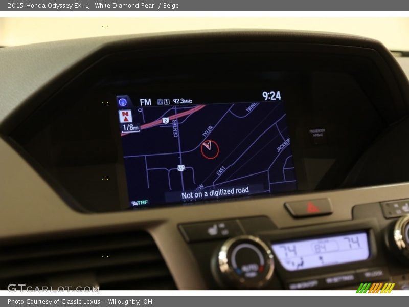 White Diamond Pearl / Beige 2015 Honda Odyssey EX-L