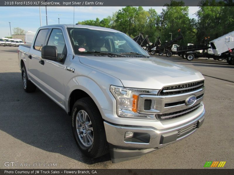 Ingot Silver / Earth Gray 2018 Ford F150 XLT SuperCrew