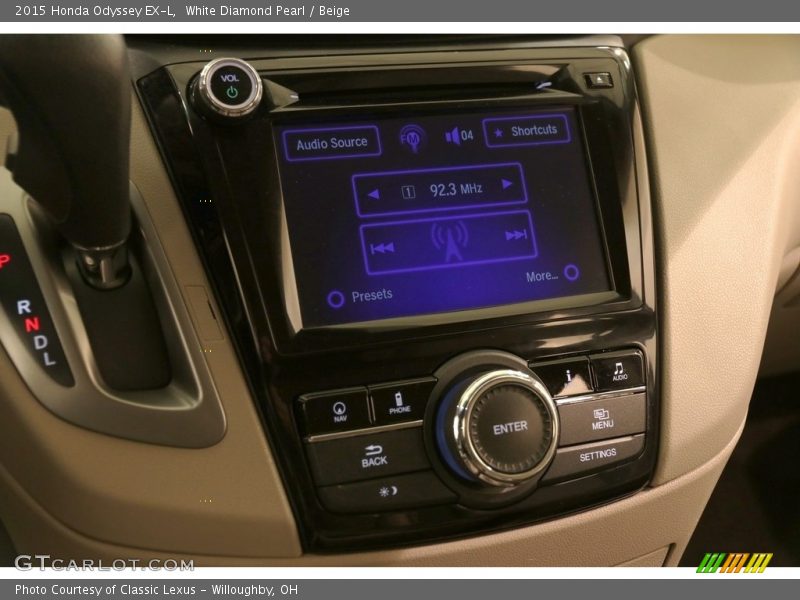 White Diamond Pearl / Beige 2015 Honda Odyssey EX-L