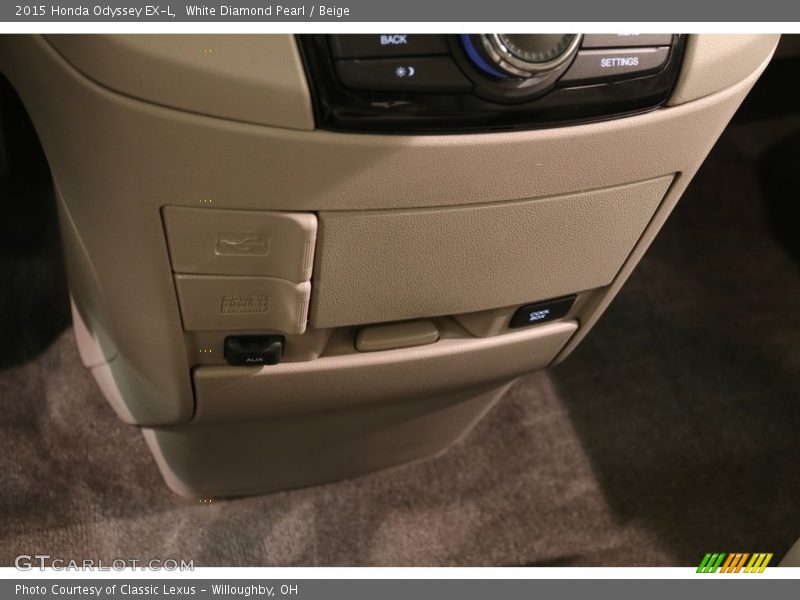 White Diamond Pearl / Beige 2015 Honda Odyssey EX-L