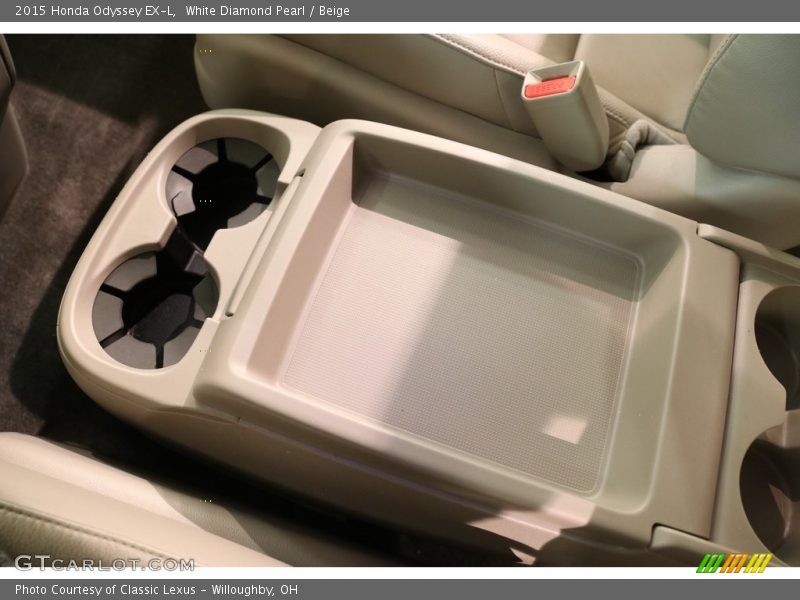 White Diamond Pearl / Beige 2015 Honda Odyssey EX-L