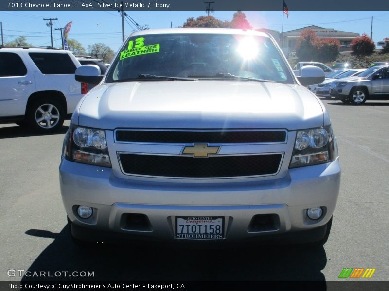 Silver Ice Metallic / Ebony 2013 Chevrolet Tahoe LT 4x4