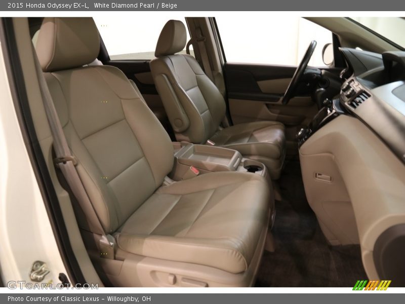 White Diamond Pearl / Beige 2015 Honda Odyssey EX-L