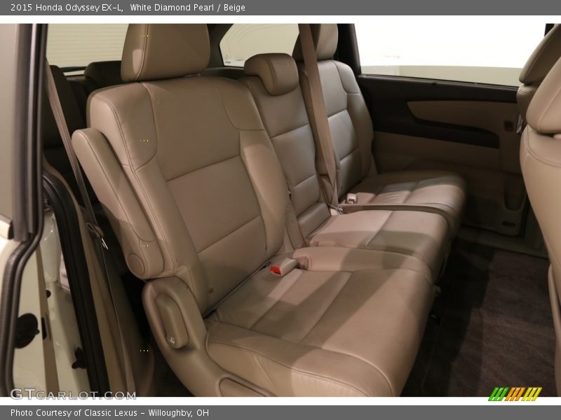 White Diamond Pearl / Beige 2015 Honda Odyssey EX-L