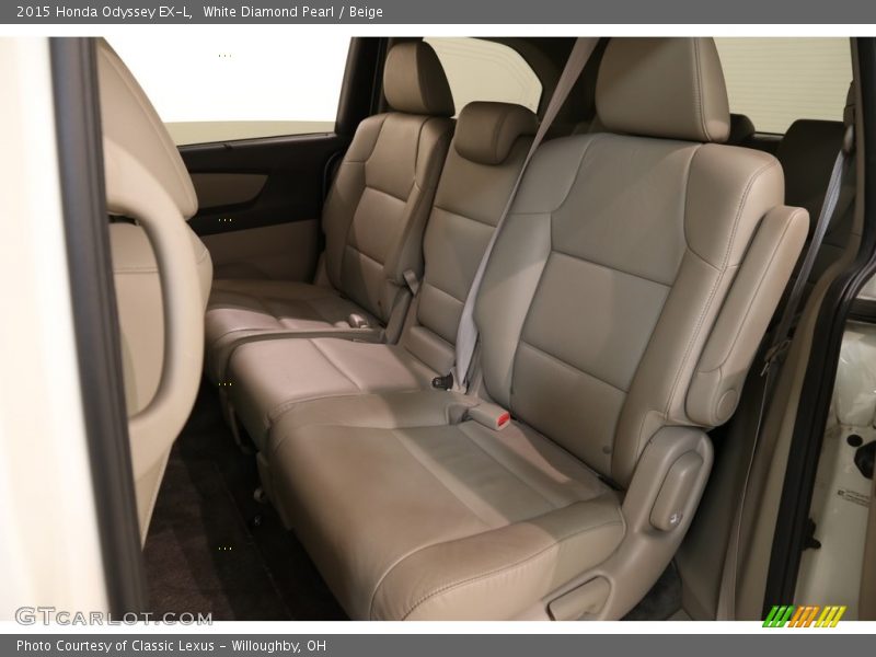 White Diamond Pearl / Beige 2015 Honda Odyssey EX-L