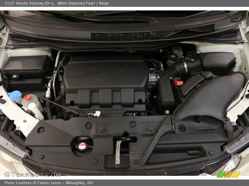 White Diamond Pearl / Beige 2015 Honda Odyssey EX-L