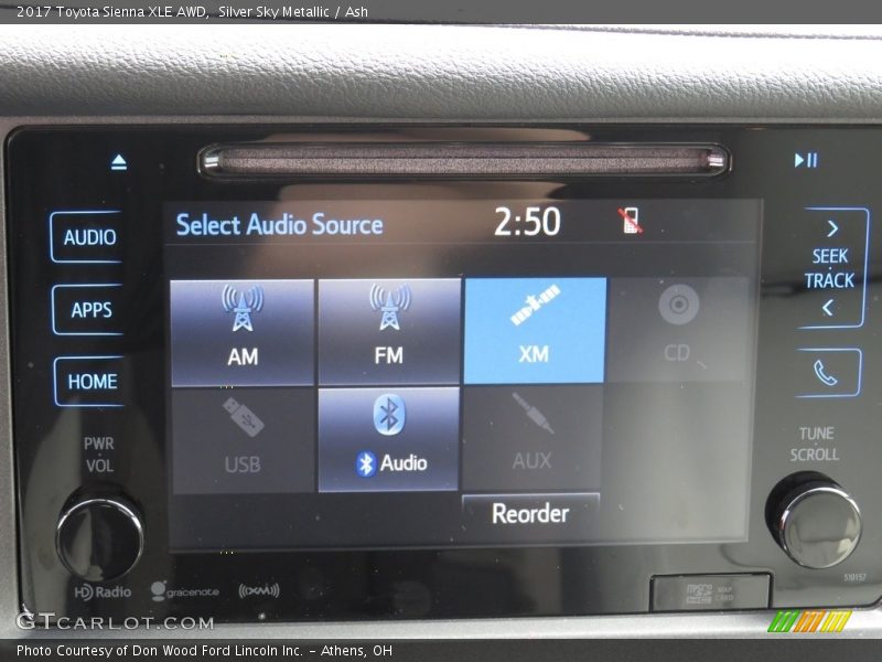 Silver Sky Metallic / Ash 2017 Toyota Sienna XLE AWD