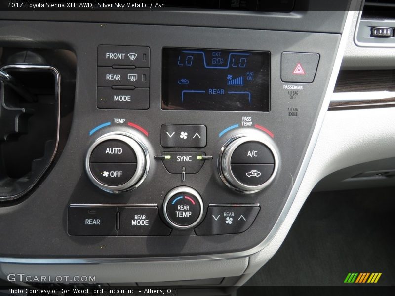 Silver Sky Metallic / Ash 2017 Toyota Sienna XLE AWD