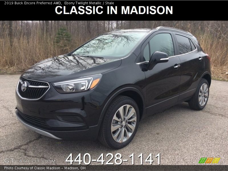 Ebony Twilight Metallic / Shale 2019 Buick Encore Preferred AWD