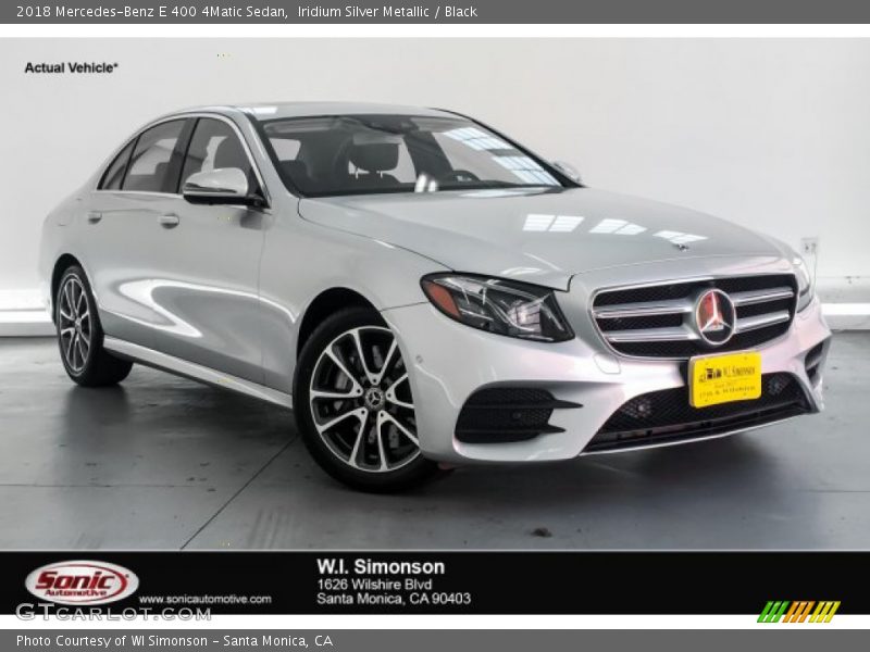 Iridium Silver Metallic / Black 2018 Mercedes-Benz E 400 4Matic Sedan