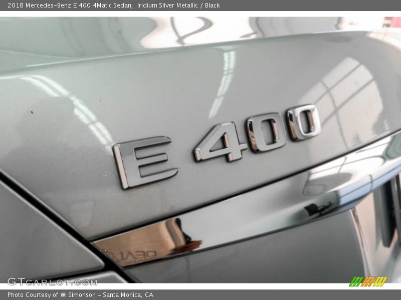 Iridium Silver Metallic / Black 2018 Mercedes-Benz E 400 4Matic Sedan
