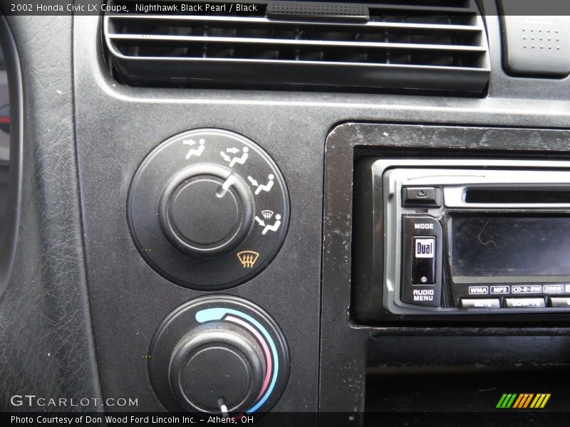 Nighthawk Black Pearl / Black 2002 Honda Civic LX Coupe