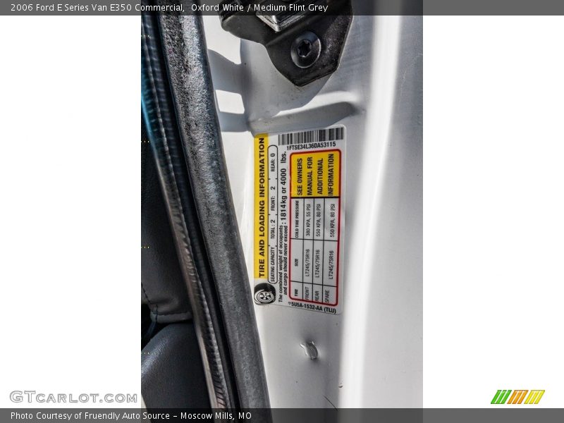Oxford White / Medium Flint Grey 2006 Ford E Series Van E350 Commercial