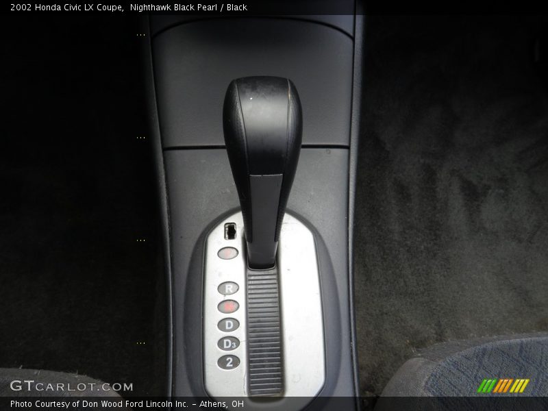 Nighthawk Black Pearl / Black 2002 Honda Civic LX Coupe