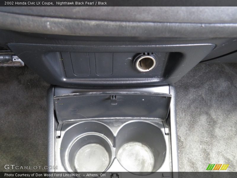 Nighthawk Black Pearl / Black 2002 Honda Civic LX Coupe