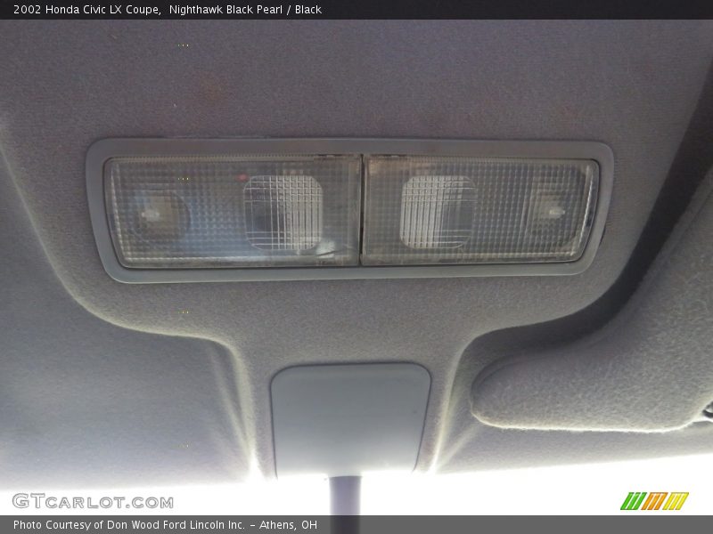 Nighthawk Black Pearl / Black 2002 Honda Civic LX Coupe