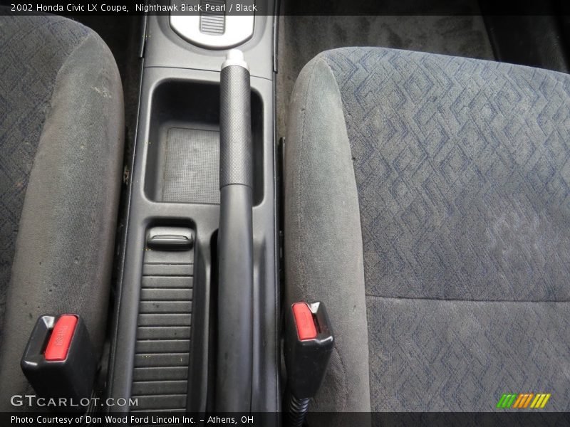 Nighthawk Black Pearl / Black 2002 Honda Civic LX Coupe