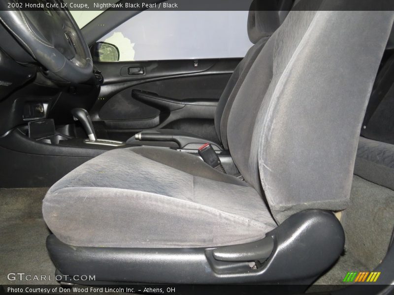 Nighthawk Black Pearl / Black 2002 Honda Civic LX Coupe