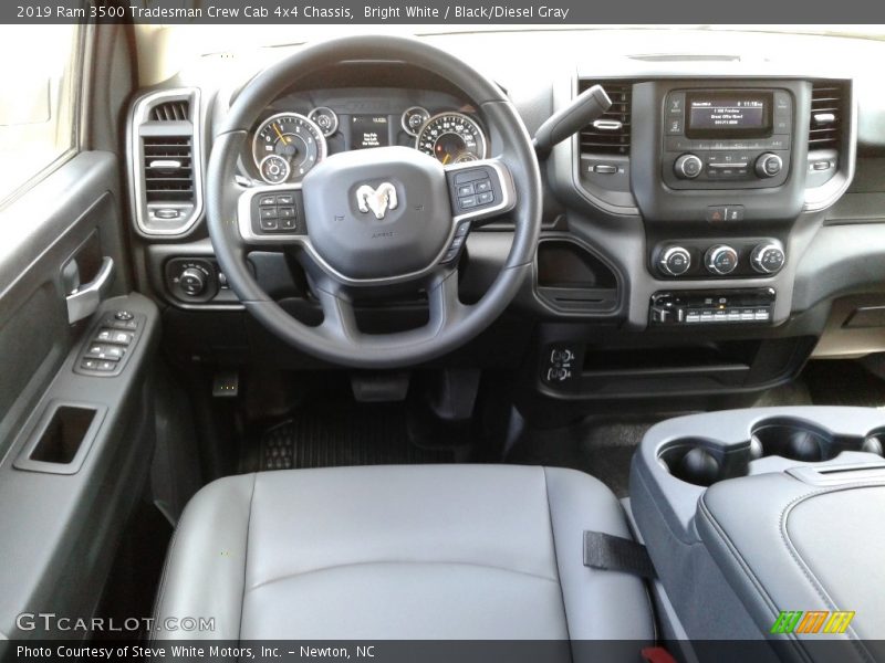 Bright White / Black/Diesel Gray 2019 Ram 3500 Tradesman Crew Cab 4x4 Chassis