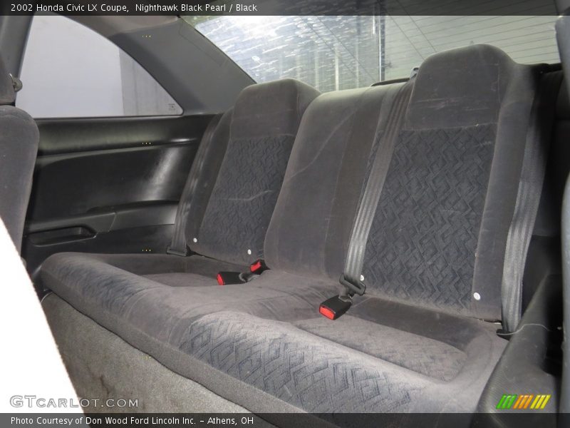 Nighthawk Black Pearl / Black 2002 Honda Civic LX Coupe
