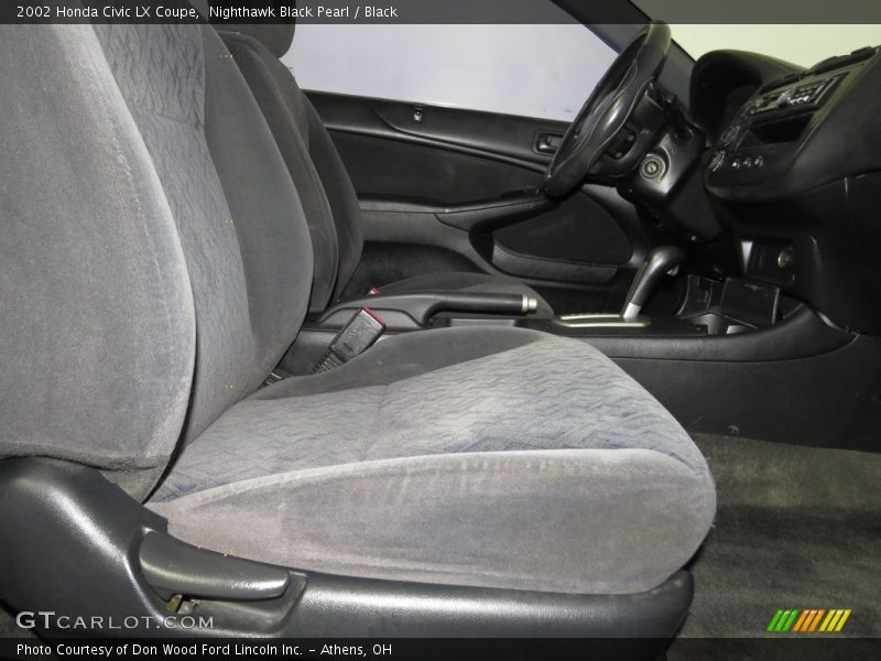 Nighthawk Black Pearl / Black 2002 Honda Civic LX Coupe
