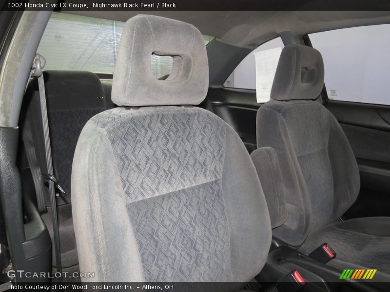 Nighthawk Black Pearl / Black 2002 Honda Civic LX Coupe
