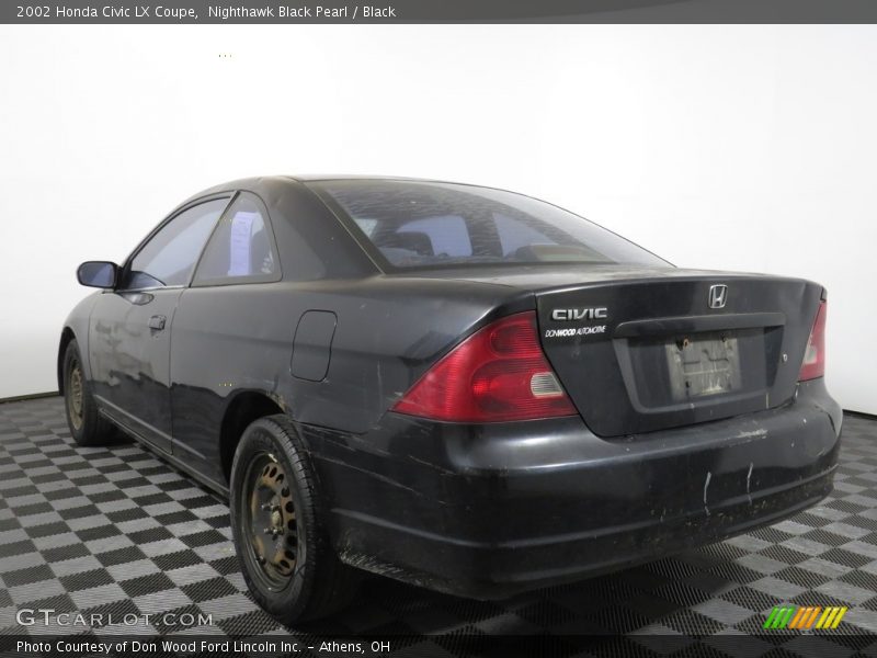 Nighthawk Black Pearl / Black 2002 Honda Civic LX Coupe