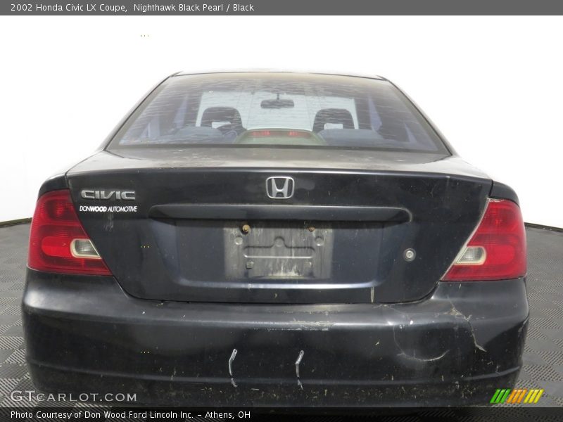 Nighthawk Black Pearl / Black 2002 Honda Civic LX Coupe