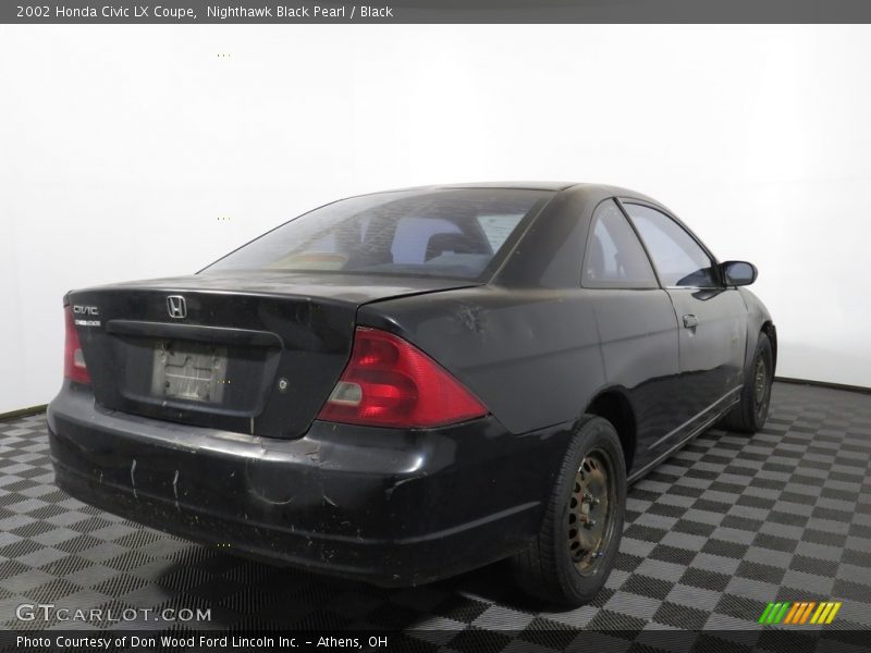 Nighthawk Black Pearl / Black 2002 Honda Civic LX Coupe