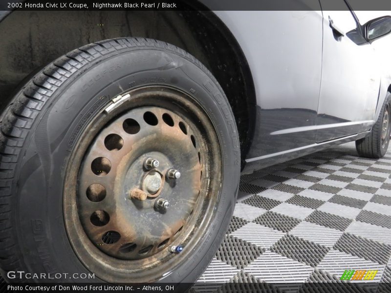 Nighthawk Black Pearl / Black 2002 Honda Civic LX Coupe