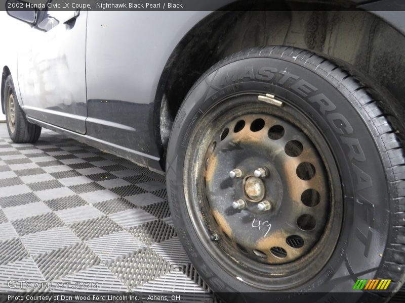 Nighthawk Black Pearl / Black 2002 Honda Civic LX Coupe