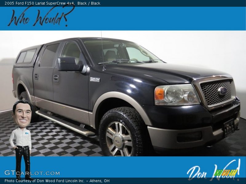 Black / Black 2005 Ford F150 Lariat SuperCrew 4x4