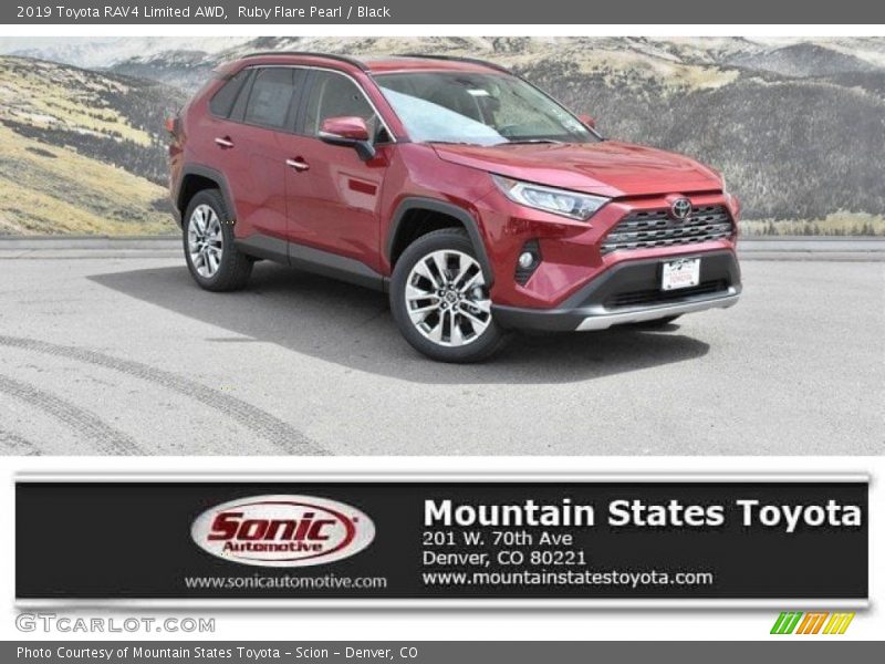 Ruby Flare Pearl / Black 2019 Toyota RAV4 Limited AWD