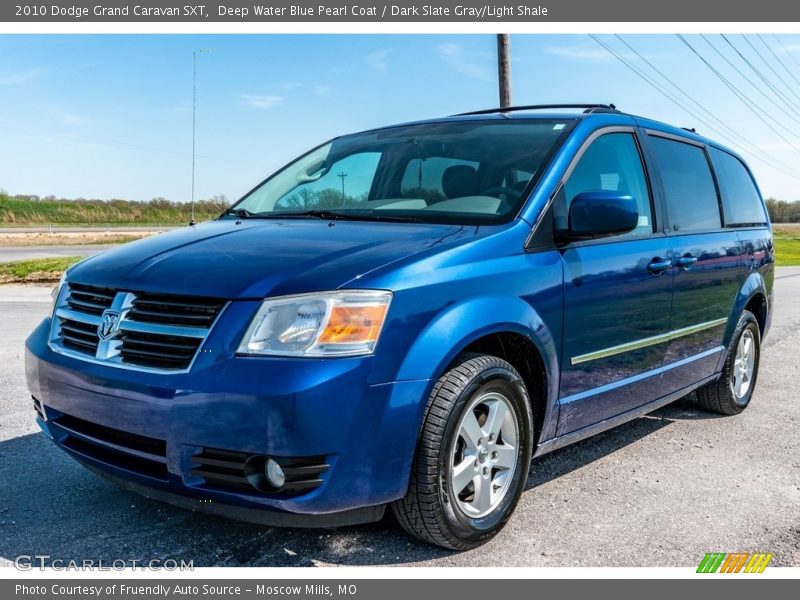 Deep Water Blue Pearl Coat / Dark Slate Gray/Light Shale 2010 Dodge Grand Caravan SXT