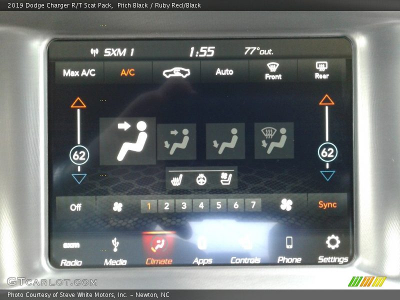 Pitch Black / Ruby Red/Black 2019 Dodge Charger R/T Scat Pack