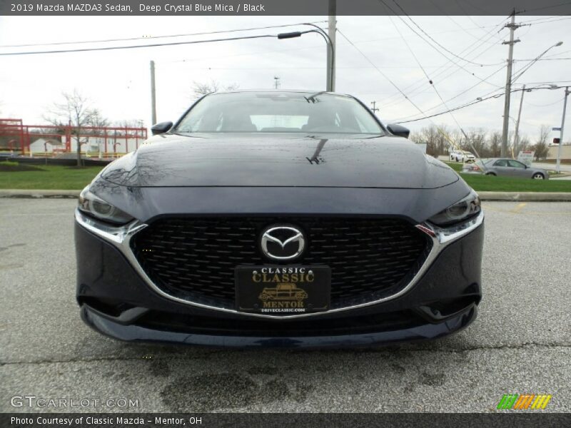 Deep Crystal Blue Mica / Black 2019 Mazda MAZDA3 Sedan