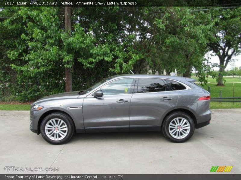 Ammonite Grey / Latte w/Espresso 2017 Jaguar F-PACE 35t AWD Prestige