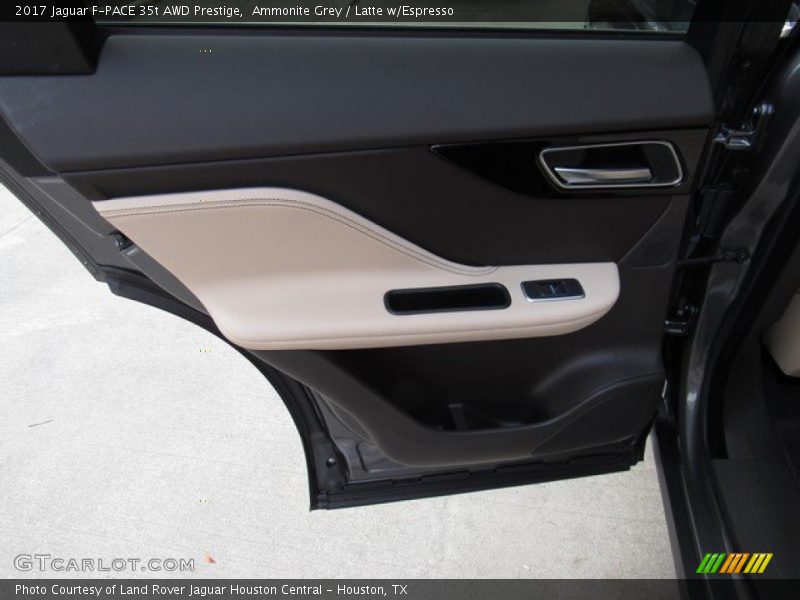 Ammonite Grey / Latte w/Espresso 2017 Jaguar F-PACE 35t AWD Prestige