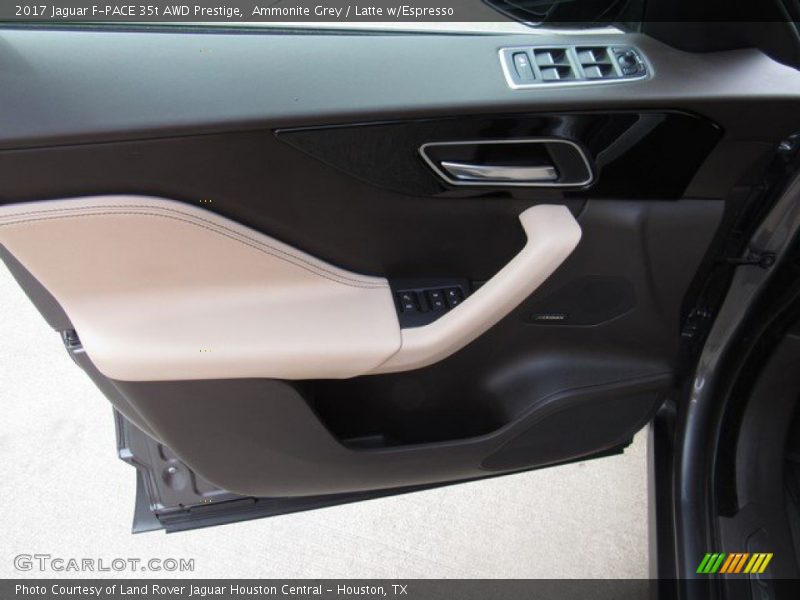 Ammonite Grey / Latte w/Espresso 2017 Jaguar F-PACE 35t AWD Prestige