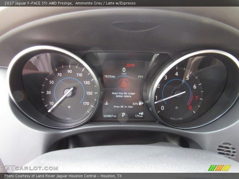 Ammonite Grey / Latte w/Espresso 2017 Jaguar F-PACE 35t AWD Prestige