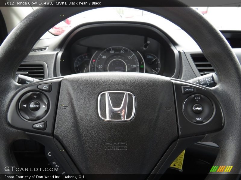 Crystal Black Pearl / Black 2012 Honda CR-V LX 4WD