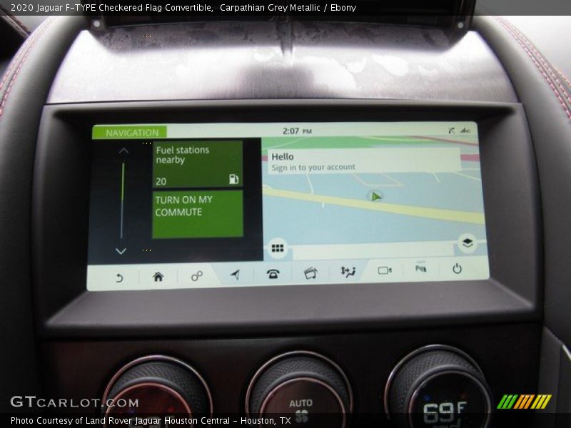 Navigation of 2020 F-TYPE Checkered Flag Convertible