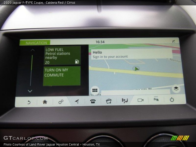 Navigation of 2020 F-TYPE Coupe